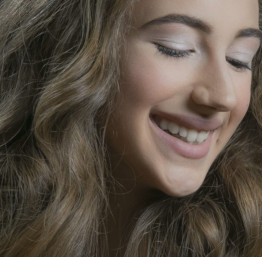 Rested, smiling woman
